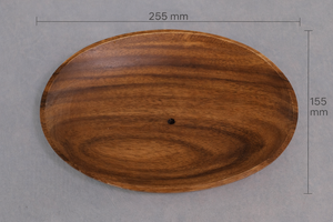Assiette ovale en bois de taille moyenne - Product Image 3