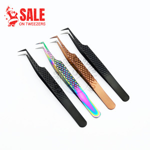 Fiber Tip Lash Isolation Tweezers Eyelash Extension Tweezers Professional Lash Tweezers for Ingrown Eyelash Custom Private Label - Product Image 5