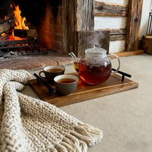 Plateau de rangement et de service élégant avec poignées robustes, surface lisse, design facile à transporter, idéal pour les desserts, les collations, le thé et le café. - Product Image 2