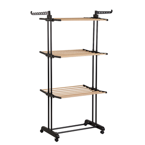 Séchoir mobile à 4 niveaux Corde à <span class=keywords><strong>linge</strong></span> extensible Vertical Séchoir à <span class=keywords><strong>linge</strong></span> pliable Porte-serviettes <span class=keywords><strong>de</strong></span> sol Vente en gros - Product Image 1