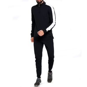 Men's White Striped Tracksuit Full <b>Zip</b> <b>Hooded</b> Sport Wear Jogging Suit Autumn Casual Athletic Outfit Regular Fit Polyester Cotton - Product Image 3