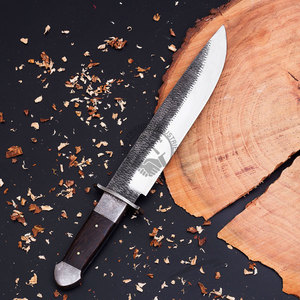 มีดโบวี่เหล็ก D2 ขนาด 15 นิ้ว ตีขึ้นรูปด้วยมือ ใช้ได้ทั้งมือซ้ายและขวา สำหรับการเอาชีวิตรอดและการล่าสัตว์ พร้อมด้ามไม้พะยูงและปลอกมีดดามัสกัส - Product Image 4