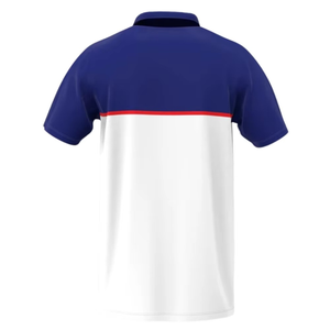Polo de Punto de Manga Corta para Hombre, Color Azul y Blanco, Estilo Casual, Diseño con Botones al Frente - Product Image 2