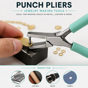 Pince à poinçonner en acier inoxydable, directement de l'usine, pour la fabrication de bijoux, outil de perforation métallique de précision avec fonction de tréfilage pour fils argent et or - Product Image 2