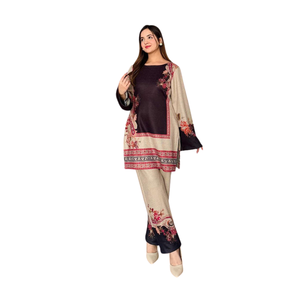 Costume imprimé en gros avec impression numérique et shalwar kameez assorti - Product Image 1