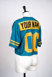 Camiseta Deportiva Personalizable de Fútbol Americano de Manga Corta con Malla Transpirable para Adultos - Camiseta de Práctica Deportiva Estilo Hip Hop - Product Image 2