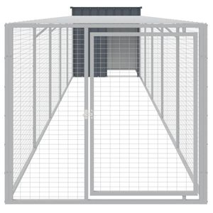 Jaula Grande para Pollos de Acero Galvanizado Antracita, Jaula Resistente para Animales - Product Image 3