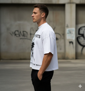 เสื้อยืดคอตตอน 100% ทรงโอเวอร์ไซส์ รับออกแบบโลโก้เอง ราคาขายส่ง สินค้าขายดี มาใหม่ เสื้อยืดคอกลม - Product Image 5