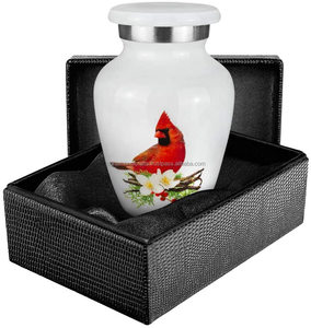 Urna de cremación para cenizas, recuerdo de colibrí rosa con caja de textura, suministros funerarios - Product Image 5