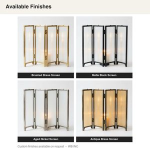 Handmade 24 cm <b>Brass</b> Glass Candle <b>Lantern</b> Brushed <b>Brass</b> Screen Folds Flat Concertina Optic Screen for Home Decor Hotel Wedding - Product Image 5