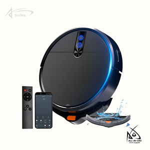 Sudex D3-001 Robot Aspirateur Laveur 2000Pa pour Sols Durs, Bois et Carrelage, WiFi, Application, Alexa, Auto-Recharge, Nettoyeur Domestique pour Poils d'Animaux - Product Image 1