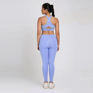 Conjunto Deportivo de 2 Piezas para Mujer, Top Deportivo con Espalda Cruzada y Leggings, Poliéster/Nailon sin Costuras, Transpirable y Ecológico, para Yoga y Fitness - Product Image 2