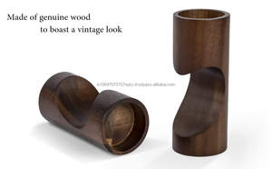 Porte-bougie en bois fait main vintage avec options personnalisables, nouveau design d'Inde pour la décoration de table de Noël à la maison - Product Image 3