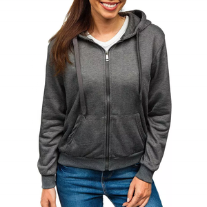 Custom Fashion Custom Logo Women <b>Zip</b> <b>up</b> <b>Hoodie</b> - Product Image 1