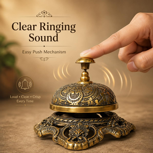 Luxury <b>Brass</b> Service <b>Bell</b> for Hotel Office & Restaurant Reception Desk-Durable Decorative Counter Call <b>Bell</b> - Product Image 4