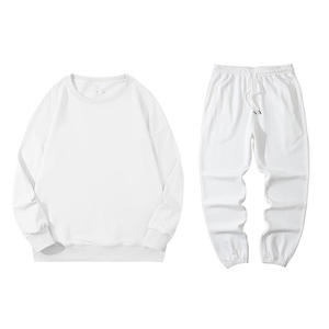 Ensemble de survêtement décontracté pour homme grande taille, col rond uni, respirant, léger, pour le jogging, le sport, l'entraînement - Product Image 4