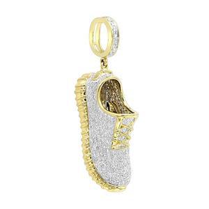 Pendentif Chaussures Premium Iced Out Unisexe, Bijou de Cou Tendance avec Pierre Moissanite pour Halloween, Mariages, Fêtes, Cadeaux - Product Image 1