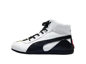 Motorbike Jogger Shoes Printed Design Reinforced Toe <b>Heel</b> Ankle Protection Breathable Leather Customizable Outdoor Safety Shoes - Product Image 4