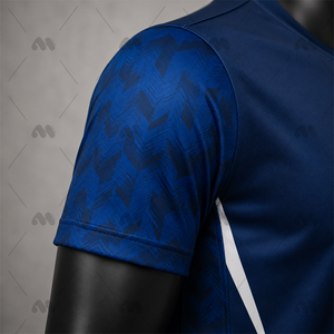 Ensemble de maillot de football bleu à séchage rapide, léger, respirant, kit de football à manches courtes, uniforme d'équipe pour adulte - Product Image 4