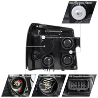 Projecteurs LED Halo noirs pour Cadillac Escalade 2002-2006, lampes L+R