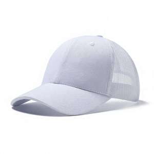 Wholesale Solid <b>Red</b> Six Panel Mesh Back Trucker Hat Curved Brim Custom Logo Snapback Baseball Cap Adjustable Bulk Supplier USA - Product Image 6