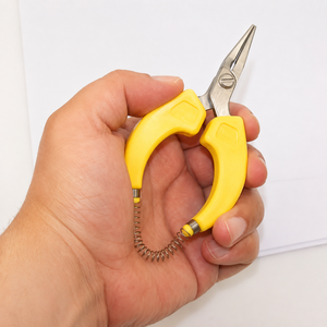 Palm Grip Round <b>Nose</b> Pliers 100mm Spring Loaded Jewelry Wire Looping Tool ZetomedPro - Product Image 2