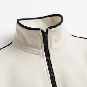 Vêtements de sport unisexes SUQAINA FASHION en gros – Ensemble 2 pièces décontracté d'automne, uni, respirant, écologique, 100 % polyester, coupe ample - Product Image 5
