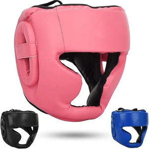 Protector de Cabeza de Boxeo de Cuero PU Rosa, Casco Deportivo Protector Unisex de Ajuste Universal con Cierre de Gancho y Bucle - Product Image 3