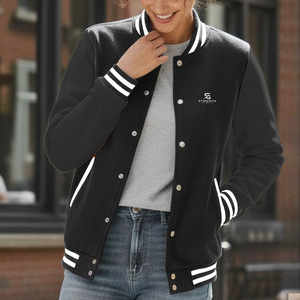 <b>Womens</b> Winter Varsity <b>Jacket</b> Custom Logo Wool Body Bright <b>Leather</b> Sleeves Baseball College <b>Bomber</b> 2026 - Product Image 5