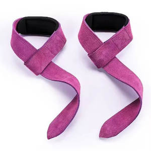 Sangles de poignet en cuir robustes avec logo personnalisé pour l'entraînement de musculation, antidérapantes, pour la force de préhension en salle de sport - Product Image 2