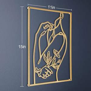 Decoración de pared de hierro de estilo moderno personalizable para el hogar, sala de estar, dormitorio, oficina, adorno de arte metálico. - Product Image 3