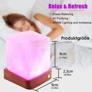 Modern Decor Himalayan <b>Cube</b> Salt Lamp Carved High Quality Top A+ Grade Home Decoration - Product Image 2