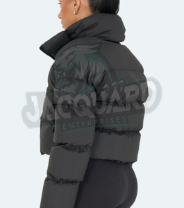 Chaqueta de Forro Polar para Mujer, Cuello Alto, Estilo Jacquard, Manga Larga, Secado Rápido, Ecológica y Transpirable para Invierno - Product Image 3