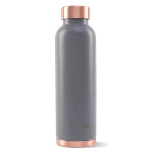 Botella de Cobre Verde Bosque de Doble Tono |   Recipiente para Agua de Cobre Puro con Acabado Mate Revestido de Goma, al por Mayor - Product Image 4