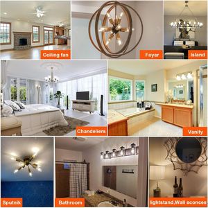 Lampadina LED E26 Dimmerabile 6W Equivalente, Bianco Neutro 4000K, AC120V, 600lm, Tubolare T14 T45, LED 60 Watt Stile Edison - Product Image 6