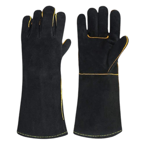 Gants de sécurité en cuir de vachette pleine fleur de qualité supérieure, certifiés CE, avec manchette de sécurité épaisse pour le soin personnel et le soudage (sans frais supplémentaires) - Product Image 1