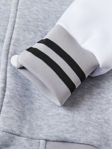 Hot Selling Custom <b>Men's</b> Winter Varsity <b>Jackets</b> <b>White</b> Sleeves Front Logo Custom Colors & Logo 100% Cotton-Wool Casual Outerwear - Product Image 6