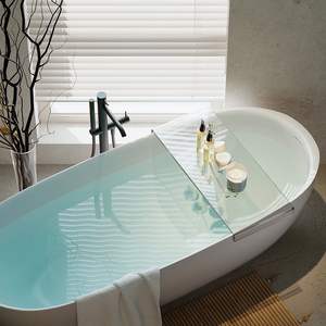 Plateau de baignoire en acrylique transparent Étagère de salle de bain pour baignoires - Product Image 6