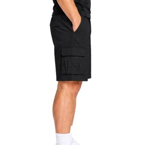 Shorts cargo noirs pour hommes, multi-poches, décontractés, utilitaires, à boutons, pour le travail en extérieur, légers, pour tous les jours, style streetwear - Product Image 4