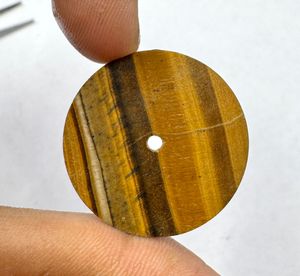 A K Gems Natural Tiger Eye Gemstone 28.50mm 1.50mm Cabochon <b>Cut</b> Watch Dial & Face NH35 Movements GMC-1801 Model Watch Making - Product Image 1
