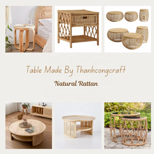 MESA DE RATTAN tejida a mano con estructura ligera y duradera Ideal para importadores de MESA DE CENTRO RATTAN - Product Image 2