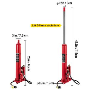 Sollevatore Idraulico/Pneumatico a Pistone Singolo con Base a Forcella, Capacità 8 Tonnellate/17363 Libbre, per Piattaforme Elevatrici Manuali ed Elettriche - Product Image 5