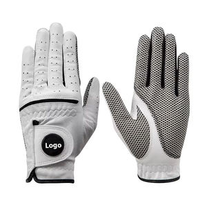 Gants de golf sur mesure, logo personnalisé, OEM, gants de golf en peau de mouton de qualité supérieure pour hommes, adultes et jeunes, pour équipes. - Product Image 4