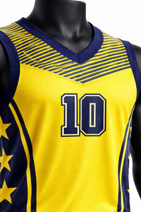 Concevez votre propre uniforme de basketball en polyester, respirant, durable, de haute qualité, personnalisable, maillot de basketball unisexe en gros - Product Image 3