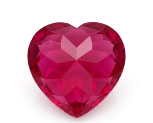 Rubí Rosa Grande de 52 Quilates en Forma de Corazón |   Gema suelta facetada de 25 mm |   Rubí Tallado en Forma de Corazón Hecho a Mano para Joyería - Product Image 4