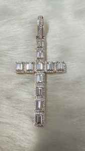 Colgante de Cruz VVS Moissanite, Colgante de Plata 925, Colgante de Cruz Cristiana, Joyería Cristiana, Colgante Religioso Hip Hop Iced Out - Product Image 3