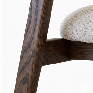 Modern Upholstered Solid Wood Base <b>Armchair</b> with Solid Back and Foam-Filled Seat for Living Room <b>Dining</b> Hotel Apartment Use - Product Image 3