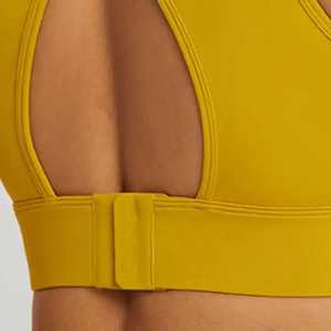 Conjunto de Yoga Amarillo de 2 Piezas para Mujer, Leggings de Cintura Alta, Top Corto, Espalda Cruzada, Sin Costuras, Ropa Deportiva de Longitud Completa - Product Image 5