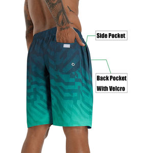 Shorts de Baño Sublimados con Diseño de Palma, Hechos de Poliéster, Transpirables, Anti-UV, de Secado Rápido, Compresión de Nailon, Shorts de Natación - Product Image 2