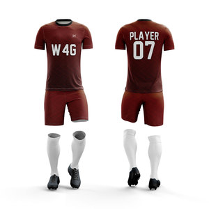 Custom Men's Soccer Jersey <b>Shorts</b> Set Drawstring Closure Heat Transfer Printed Spandex/<b>Polyester</b> Anti Bacterial Breathable Sets - Product Image 1